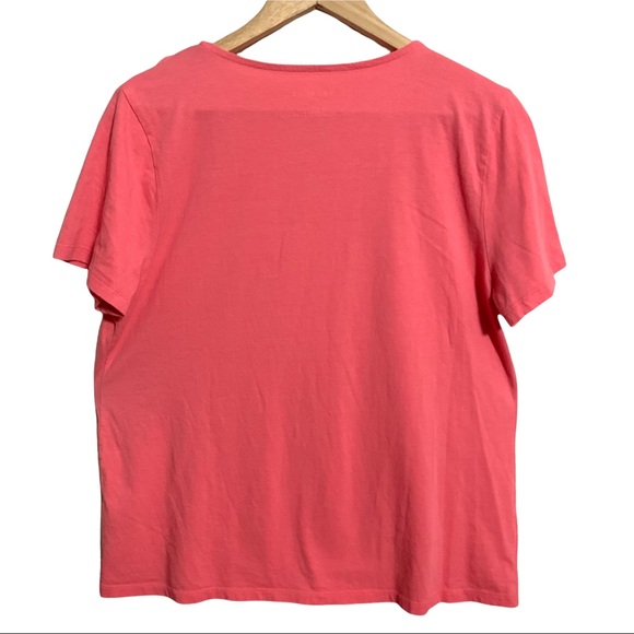 Talbots Peach Short Sleeved Tee L - Picture 3 of 4